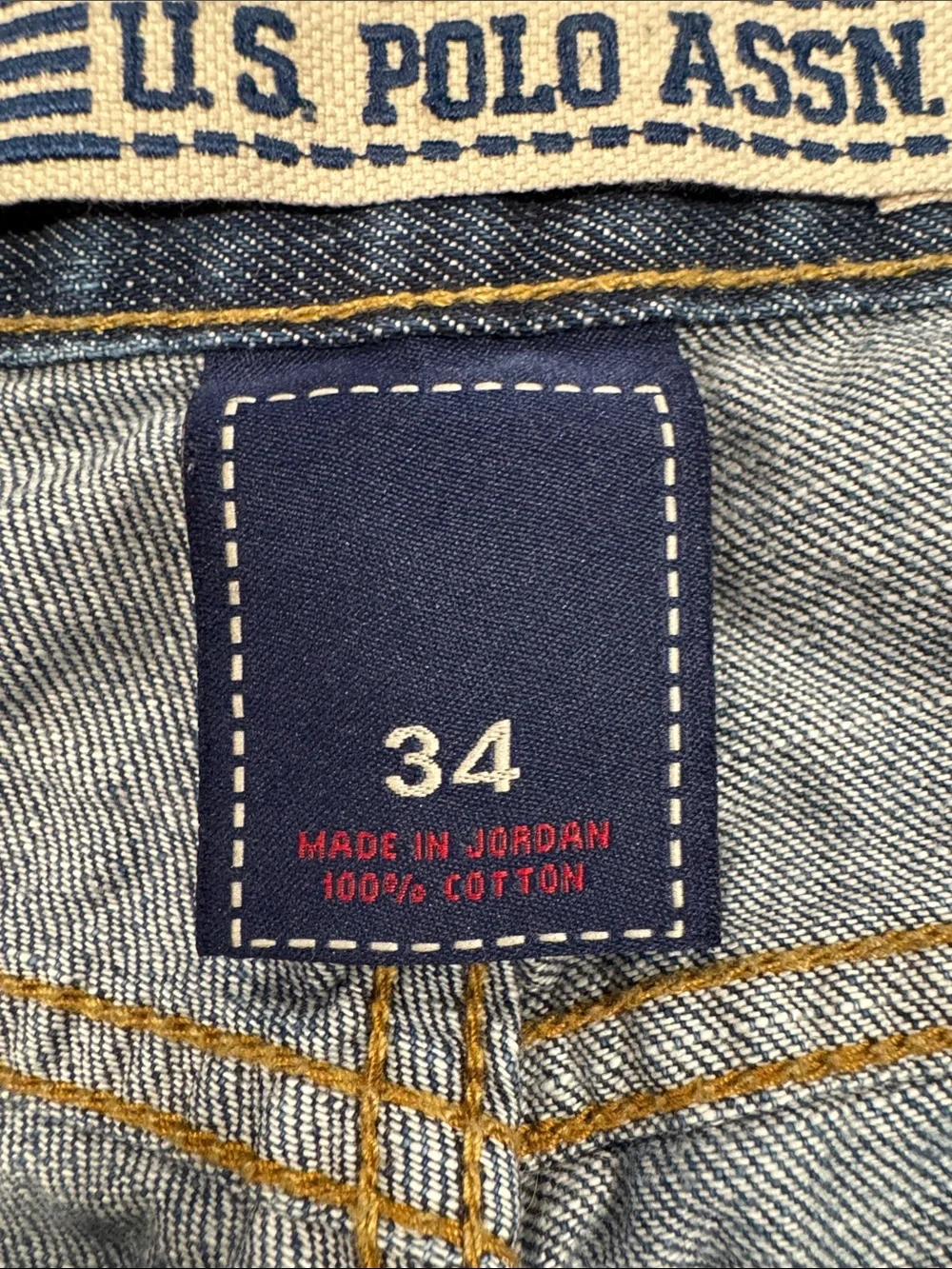 U.S. Polo Assn. Men’s 34 100% Cotton Blue Denim Jean Shorts Jorts Casual Trendy